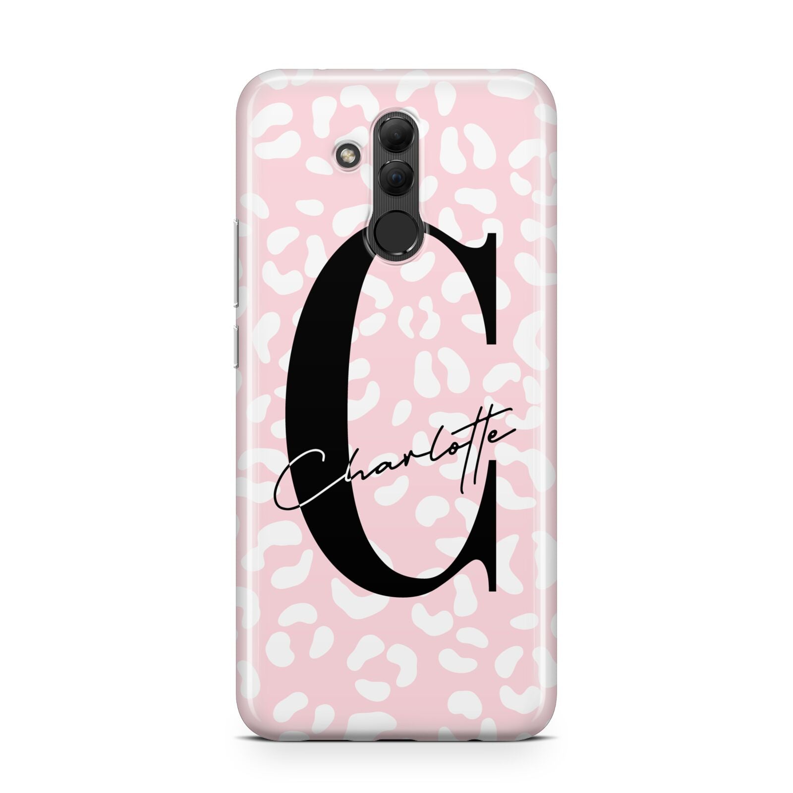 Personalised Leopard Pink White Huawei Mate 20 Lite