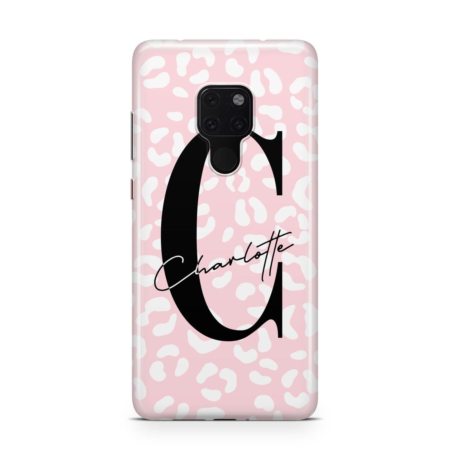 Personalised Leopard Pink White Huawei Mate 20 Phone Case