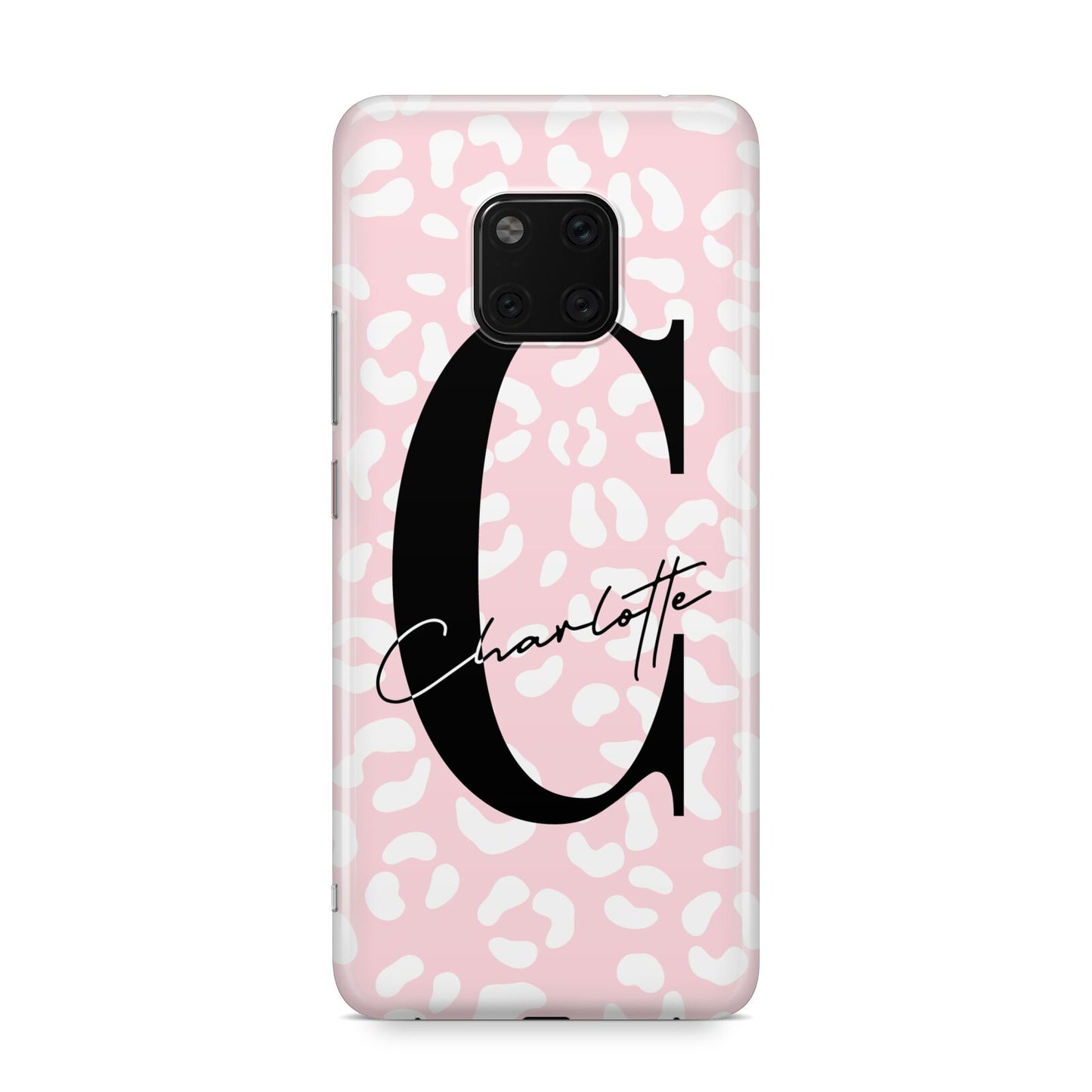 Personalised Leopard Pink White Huawei Mate 20 Pro Phone Case