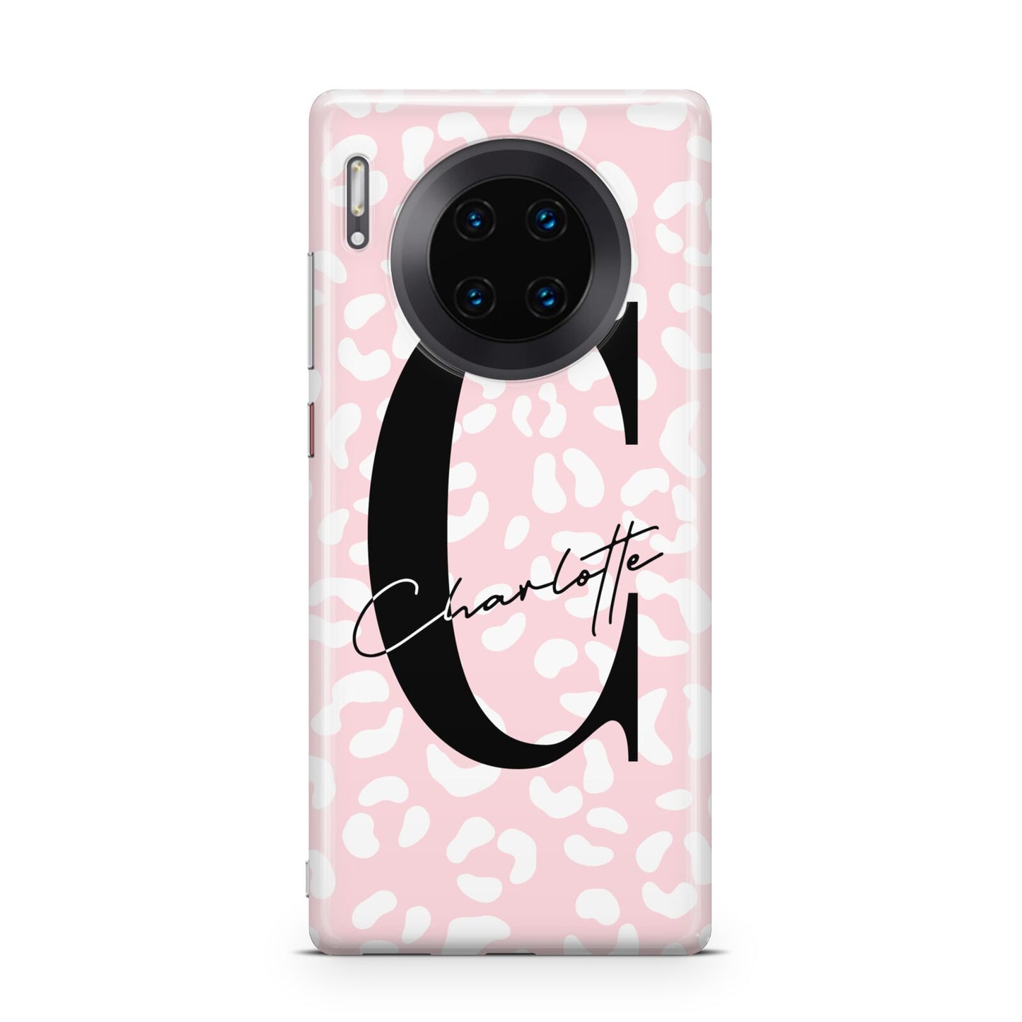 Personalised Leopard Pink White Huawei Mate 30 Pro Phone Case