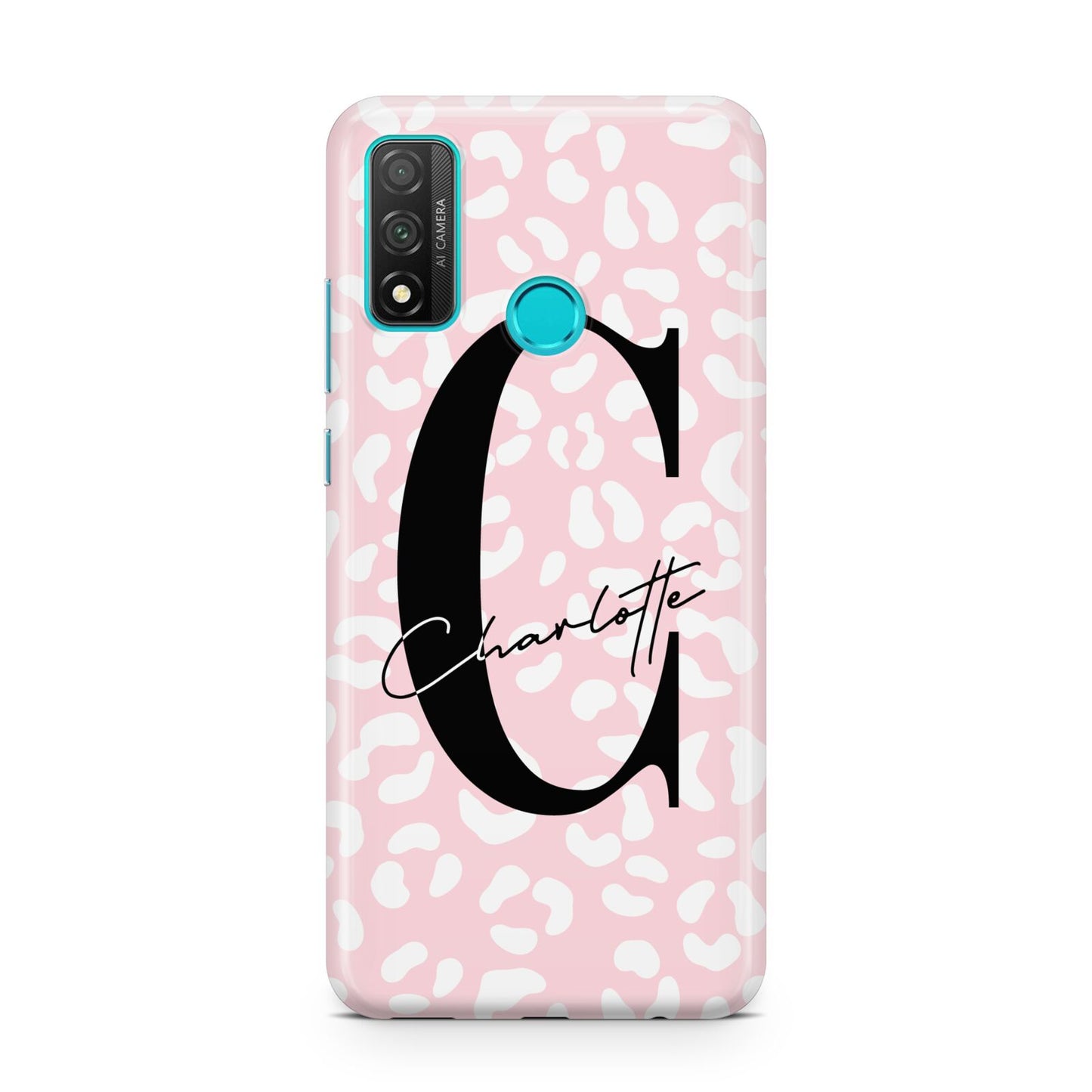 Personalised Leopard Pink White Huawei P Smart 2020