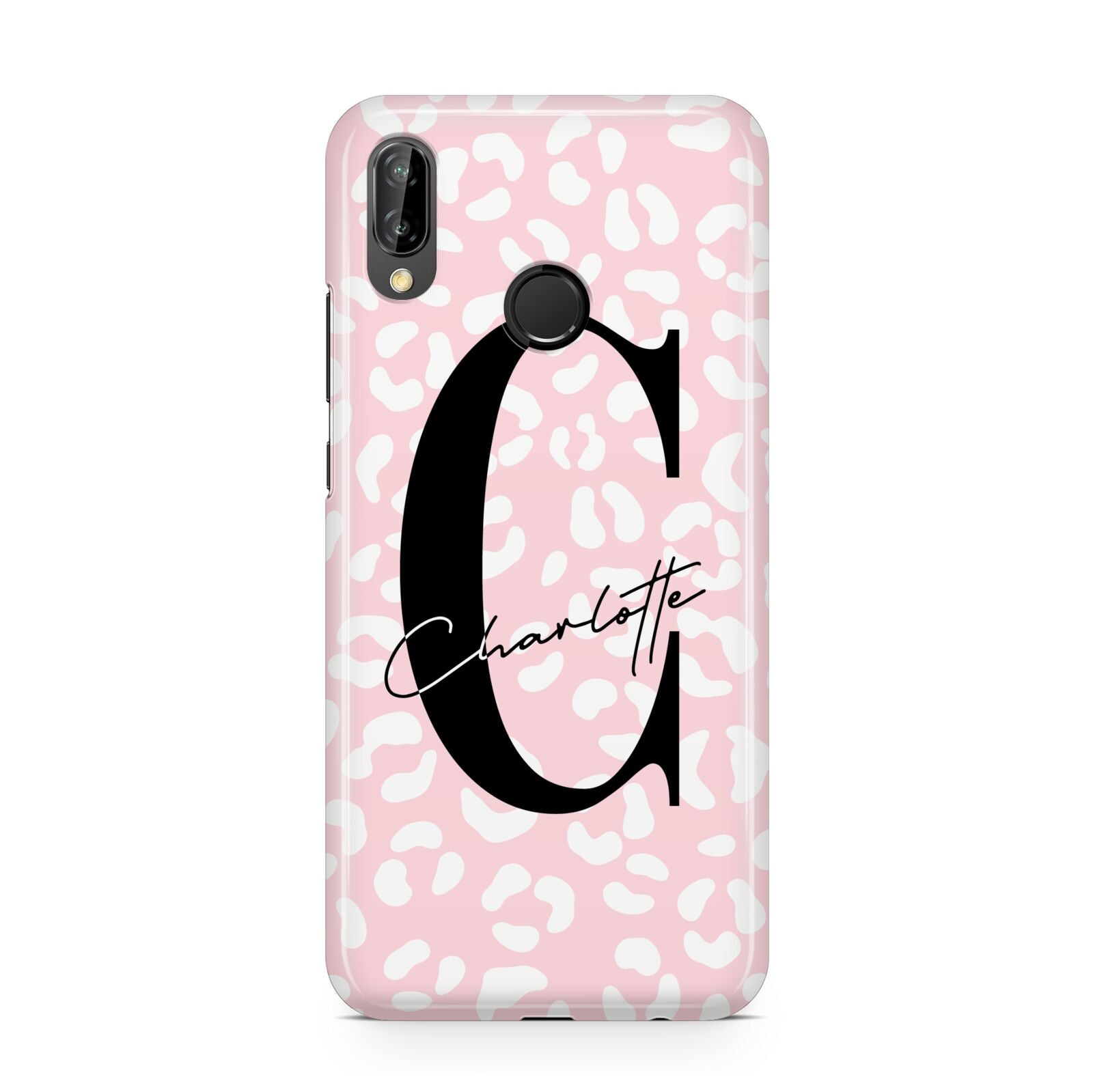 Personalised Leopard Pink White Huawei P20 Lite Phone Case