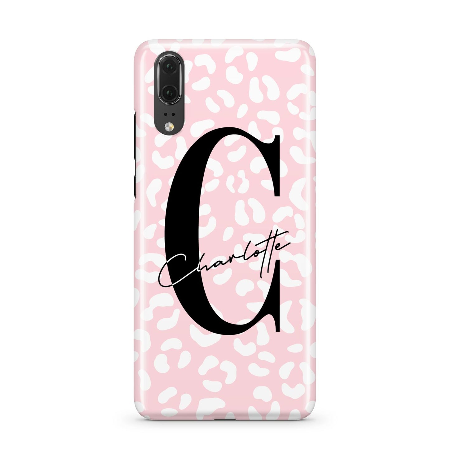 Personalised Leopard Pink White Huawei P20 Phone Case