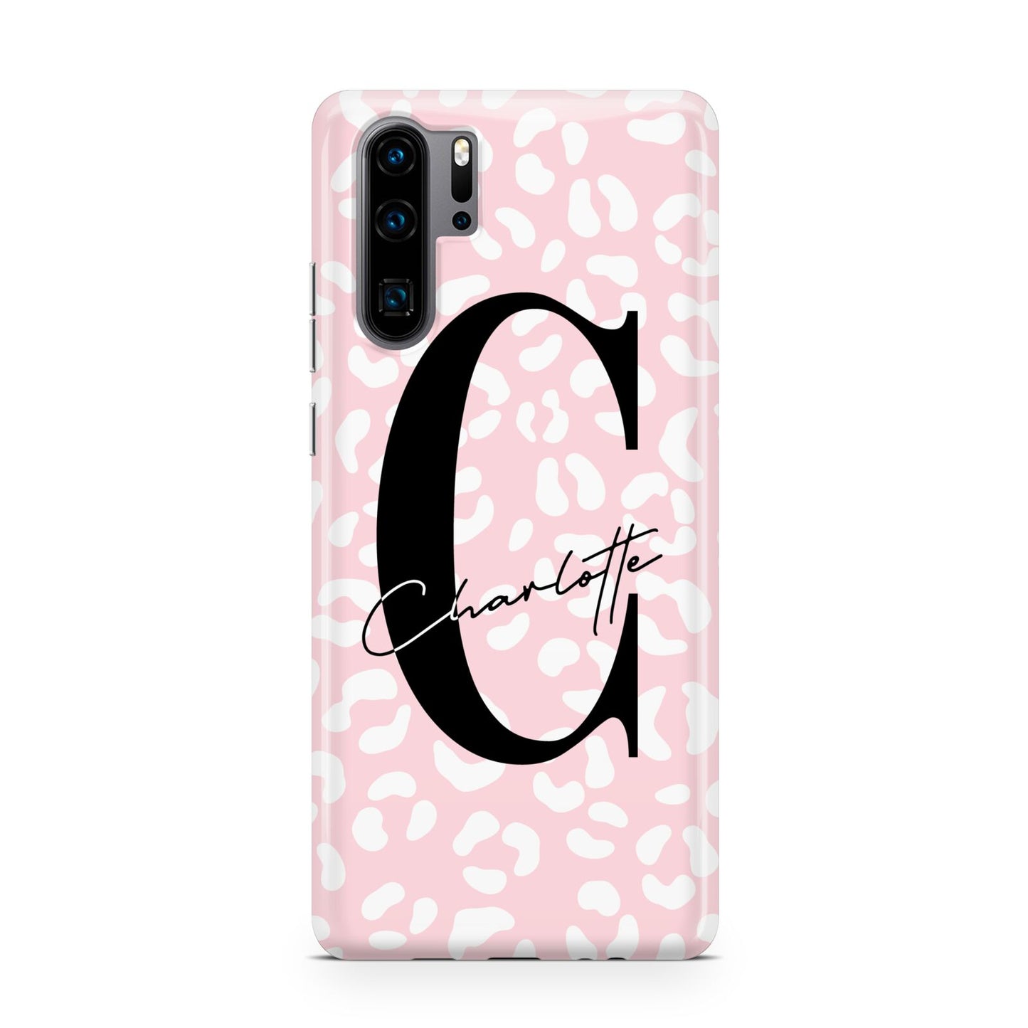 Personalised Leopard Pink White Huawei P30 Pro Phone Case