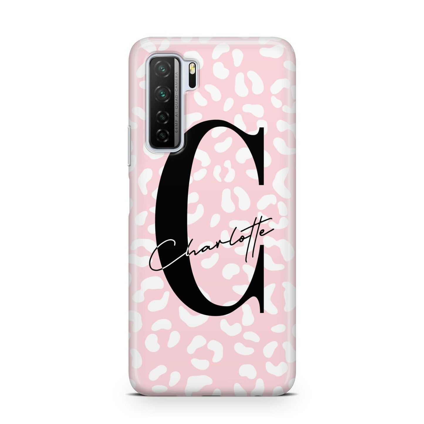 Personalised Leopard Pink White Huawei P40 Lite 5G Phone Case