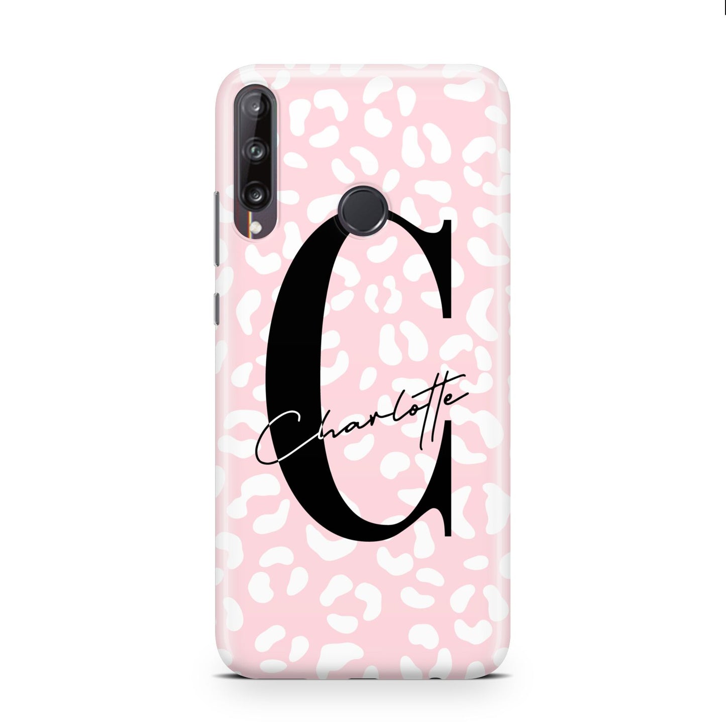 Personalised Leopard Pink White Huawei P40 Lite E Phone Case