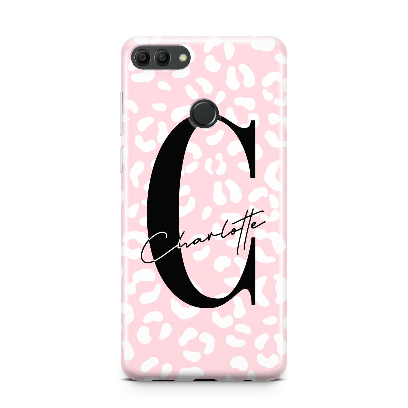 Personalised Leopard Pink White Huawei Y9 2018