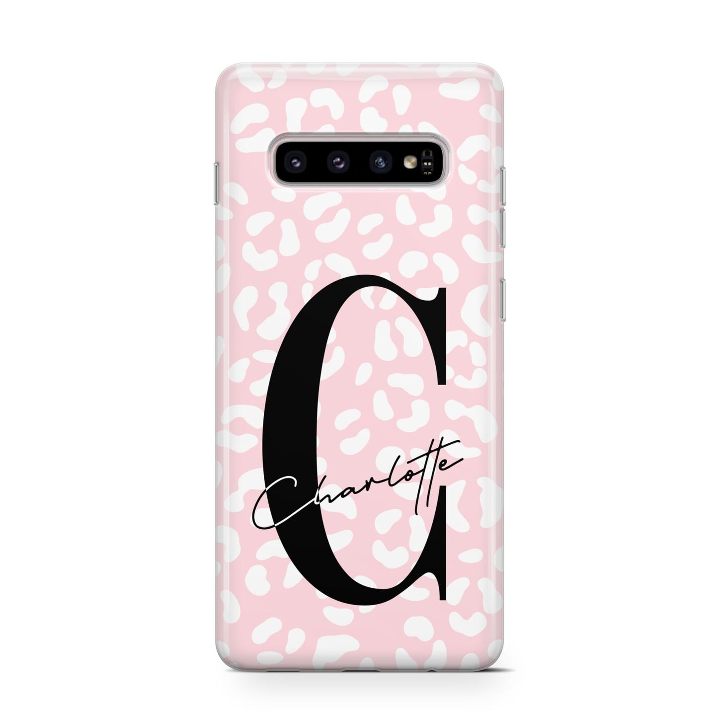 Personalised Leopard Pink White Protective Samsung Galaxy Case