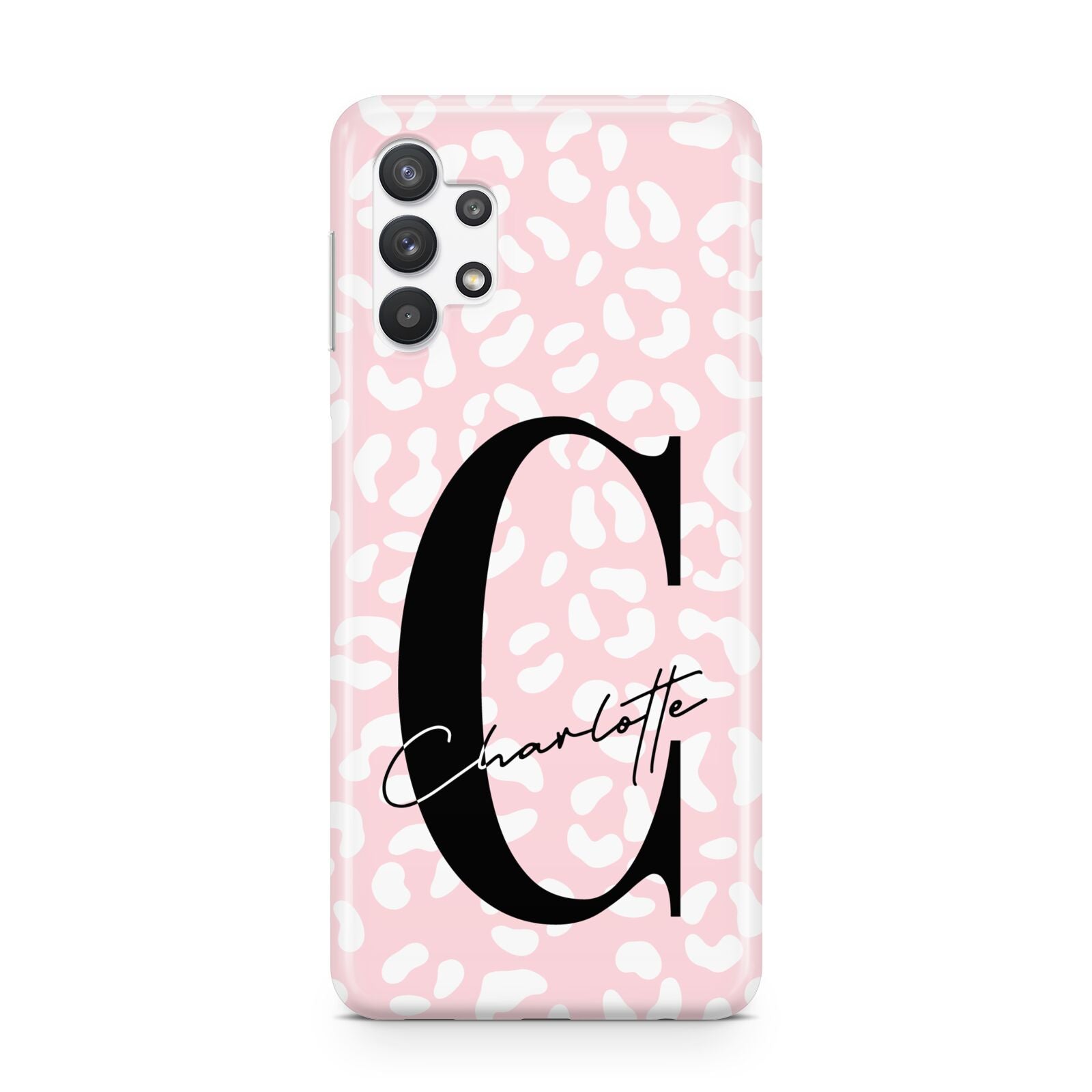 Personalised Leopard Pink White Samsung A32 5G Case