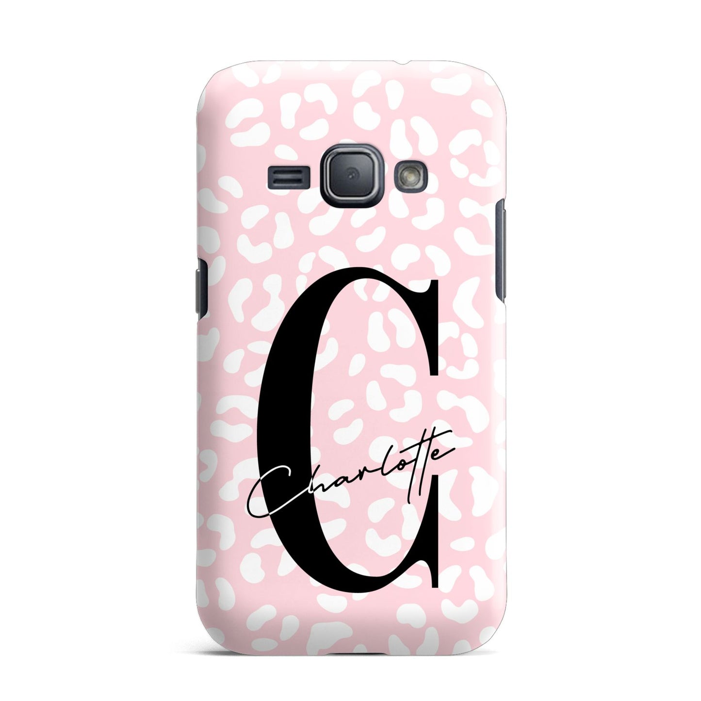 Personalised Leopard Pink White Samsung Galaxy J1 2016 Case