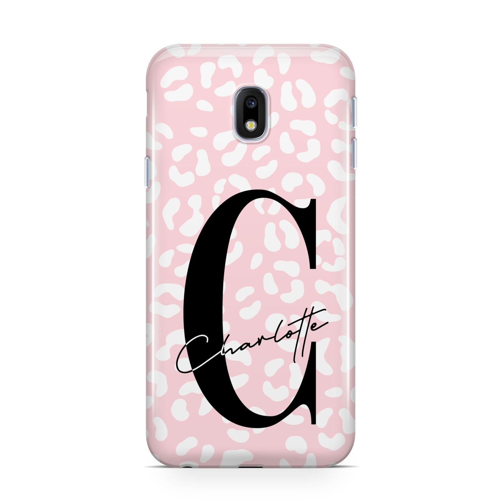 Personalised Leopard Pink White Samsung Galaxy J3 2017 Case