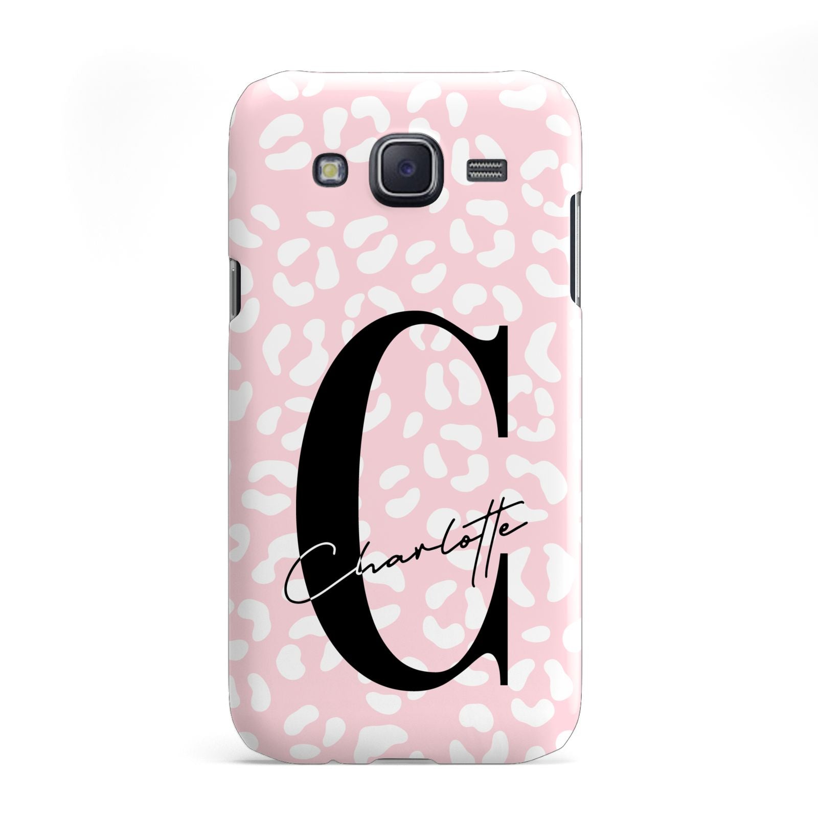 Personalised Leopard Pink White Samsung Galaxy J5 Case