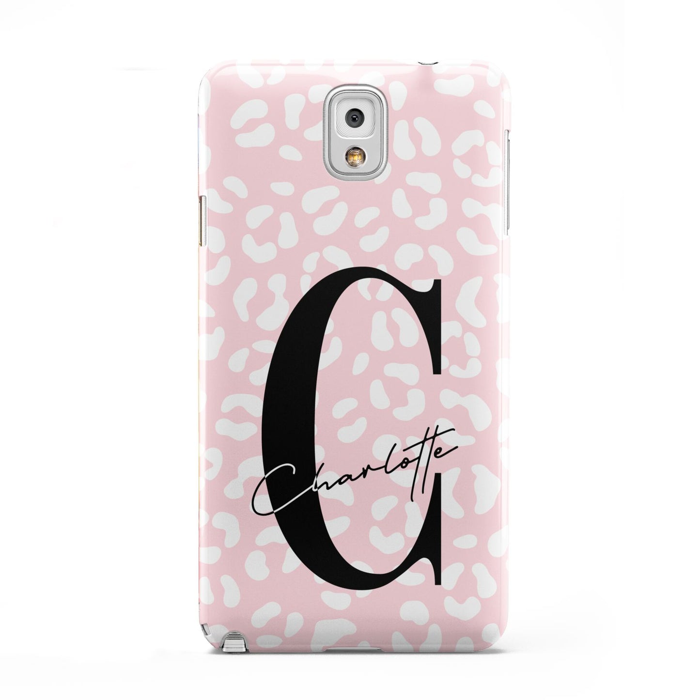 Personalised Leopard Pink White Samsung Galaxy Note 3 Case