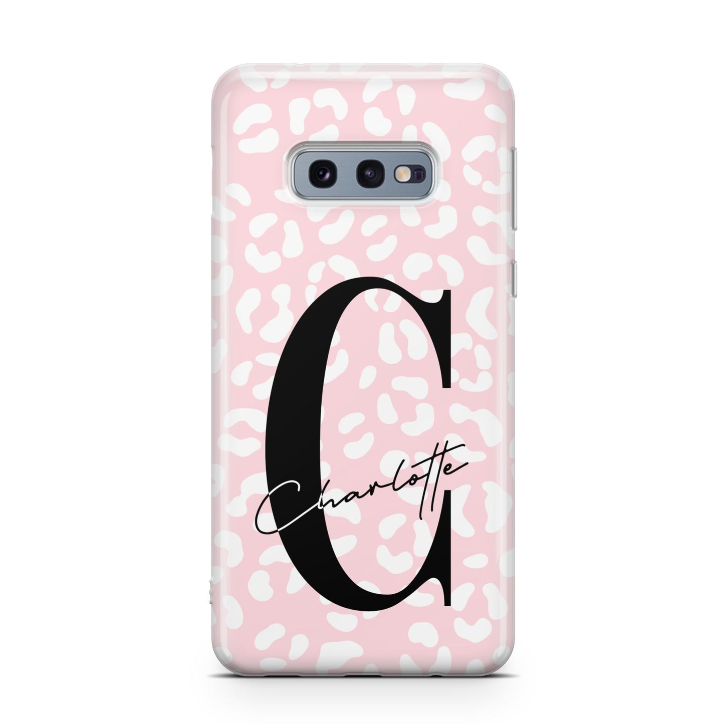 Personalised Leopard Pink White Samsung Galaxy S10E Case