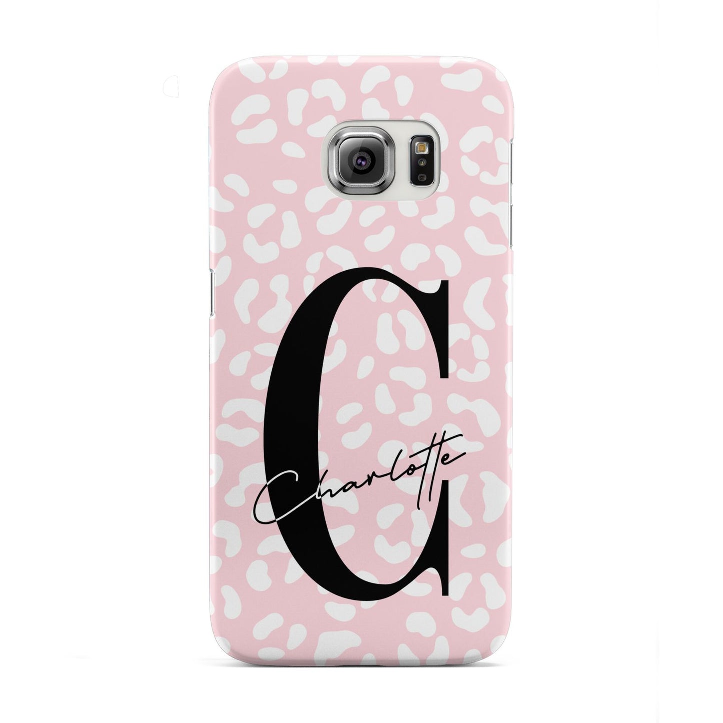 Personalised Leopard Pink White Samsung Galaxy S6 Edge Case