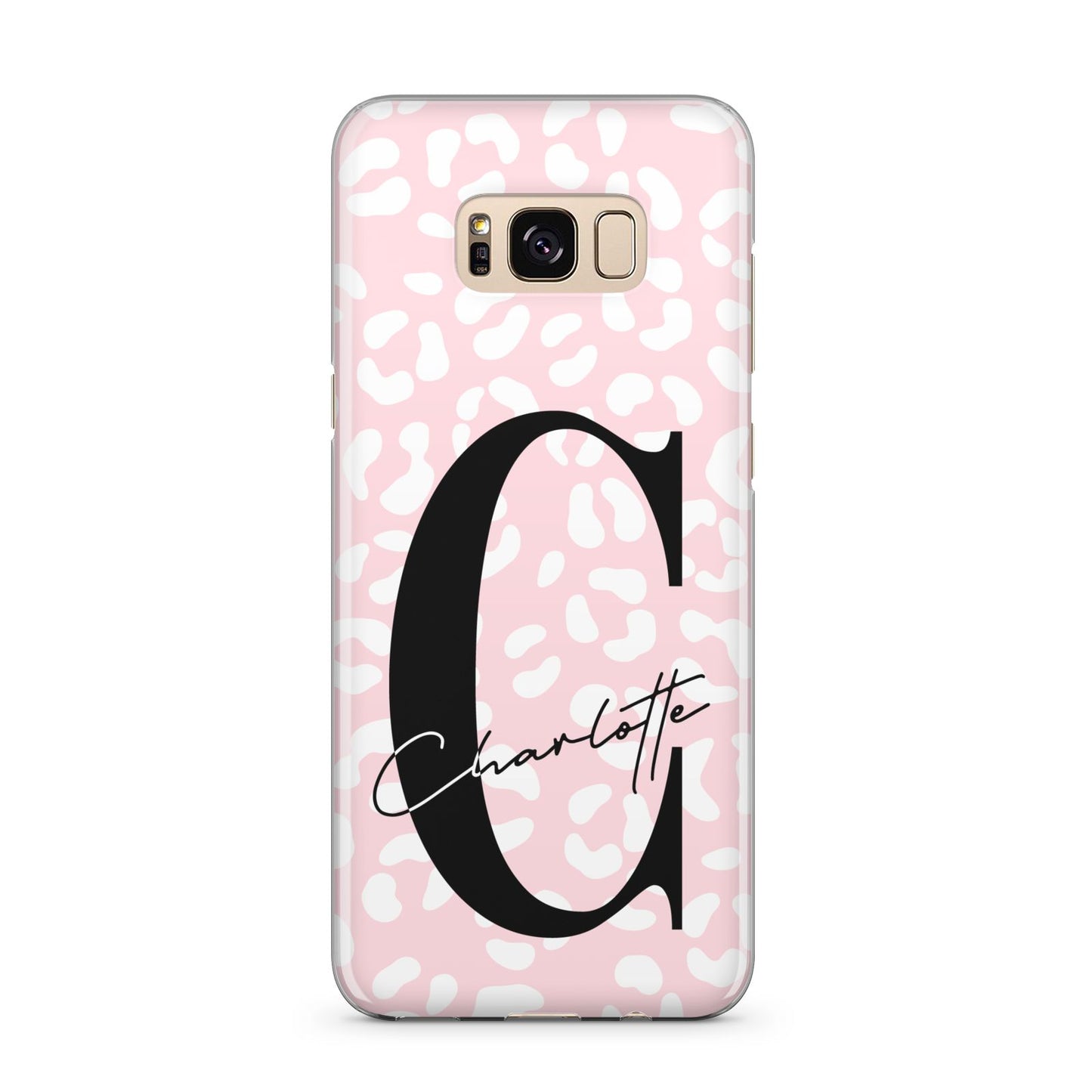 Personalised Leopard Pink White Samsung Galaxy S8 Plus Case