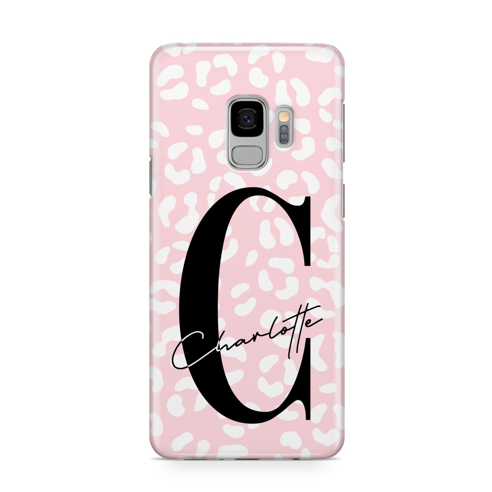 Personalised Leopard Pink White Samsung Galaxy S9 Case