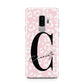 Personalised Leopard Pink White Samsung Galaxy S9 Plus Case on Silver phone
