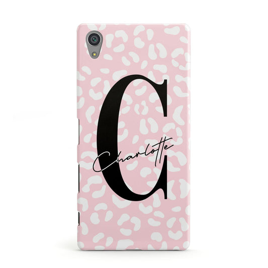 Personalised Leopard Pink White Sony Xperia Case