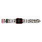 Personalised Leopard Print Apple Watch Strap Landscape Image Red Hardware