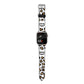 Personalised Leopard Print Apple Watch Strap Size 38mm with Silver Hardware