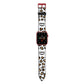 Personalised Leopard Print Apple Watch Strap with Red Hardware