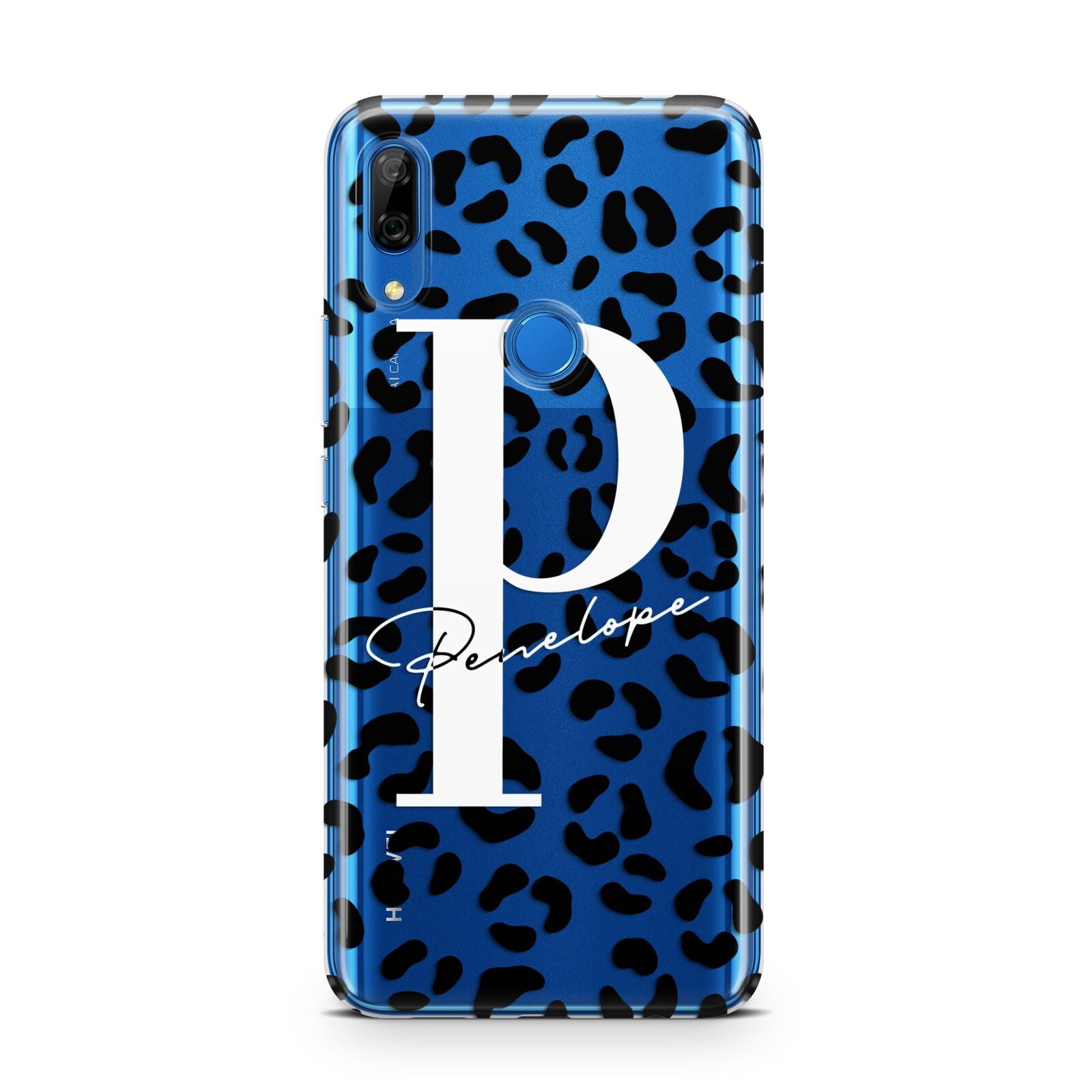 Personalised Leopard Print Clear Black Huawei P Smart Z