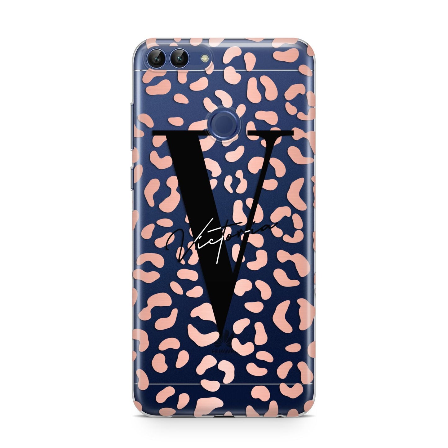 Personalised Leopard Print Clear Copper Huawei P Smart Case