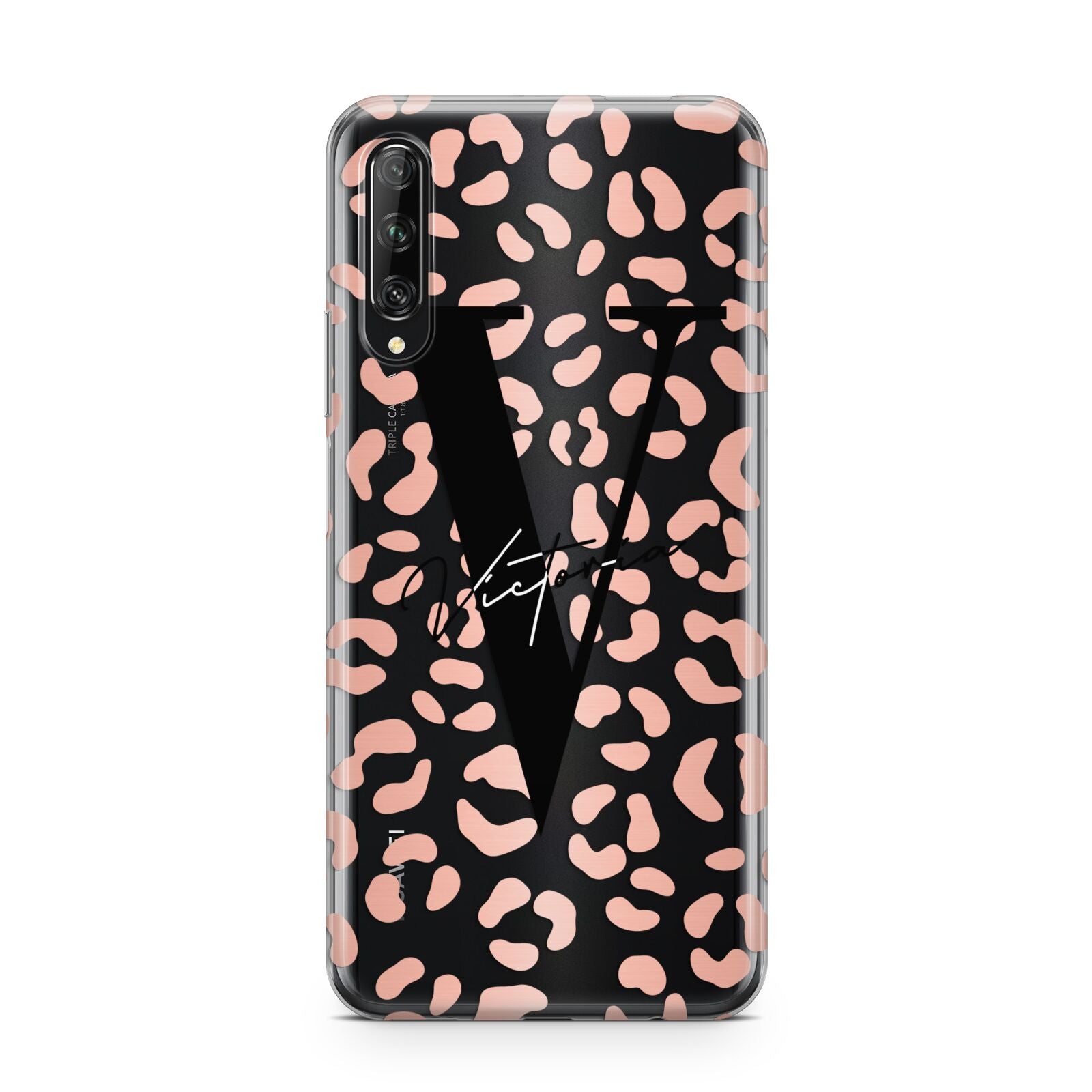 Personalised Leopard Print Clear Copper Huawei P Smart Pro 2019