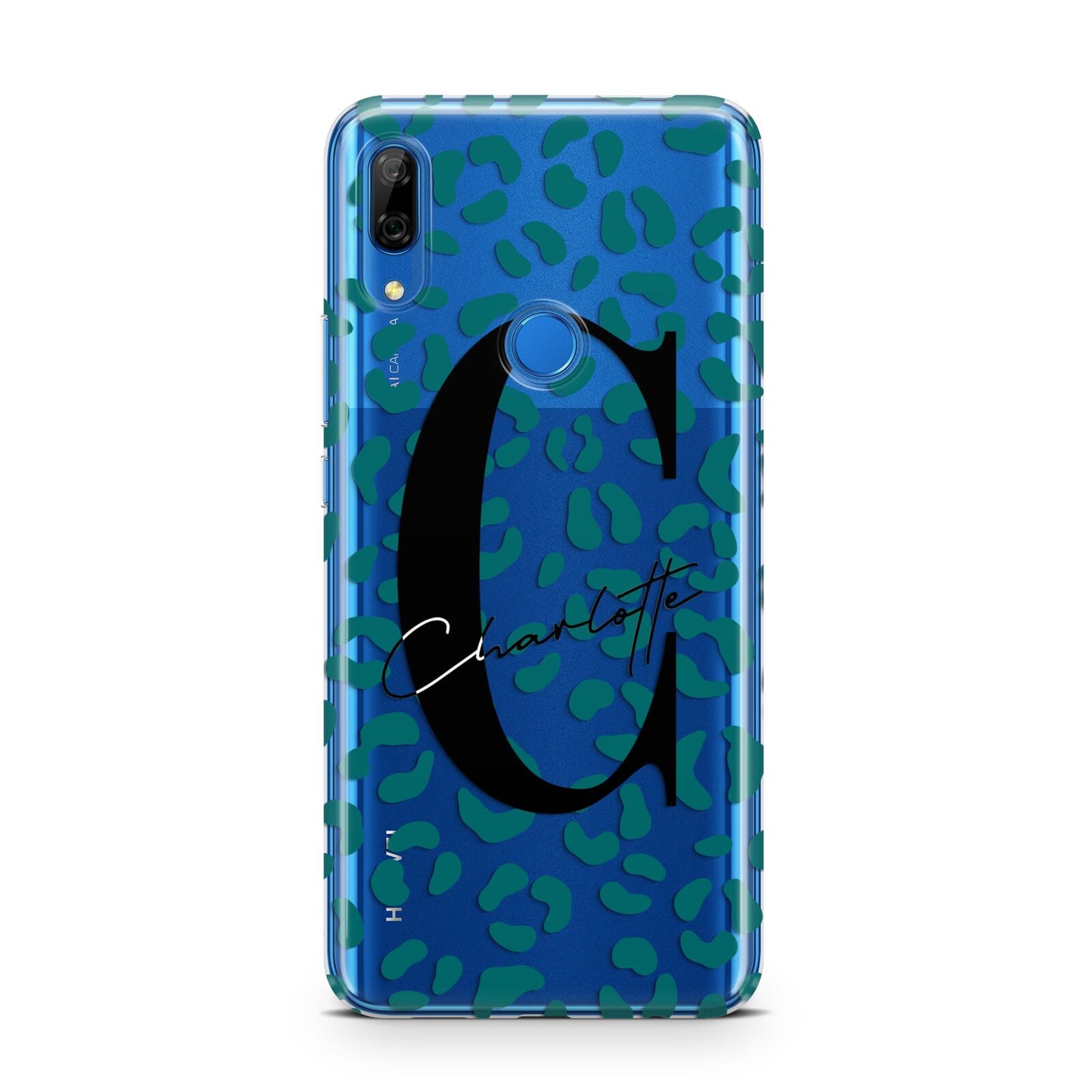 Personalised Leopard Print Clear Green Huawei P Smart Z