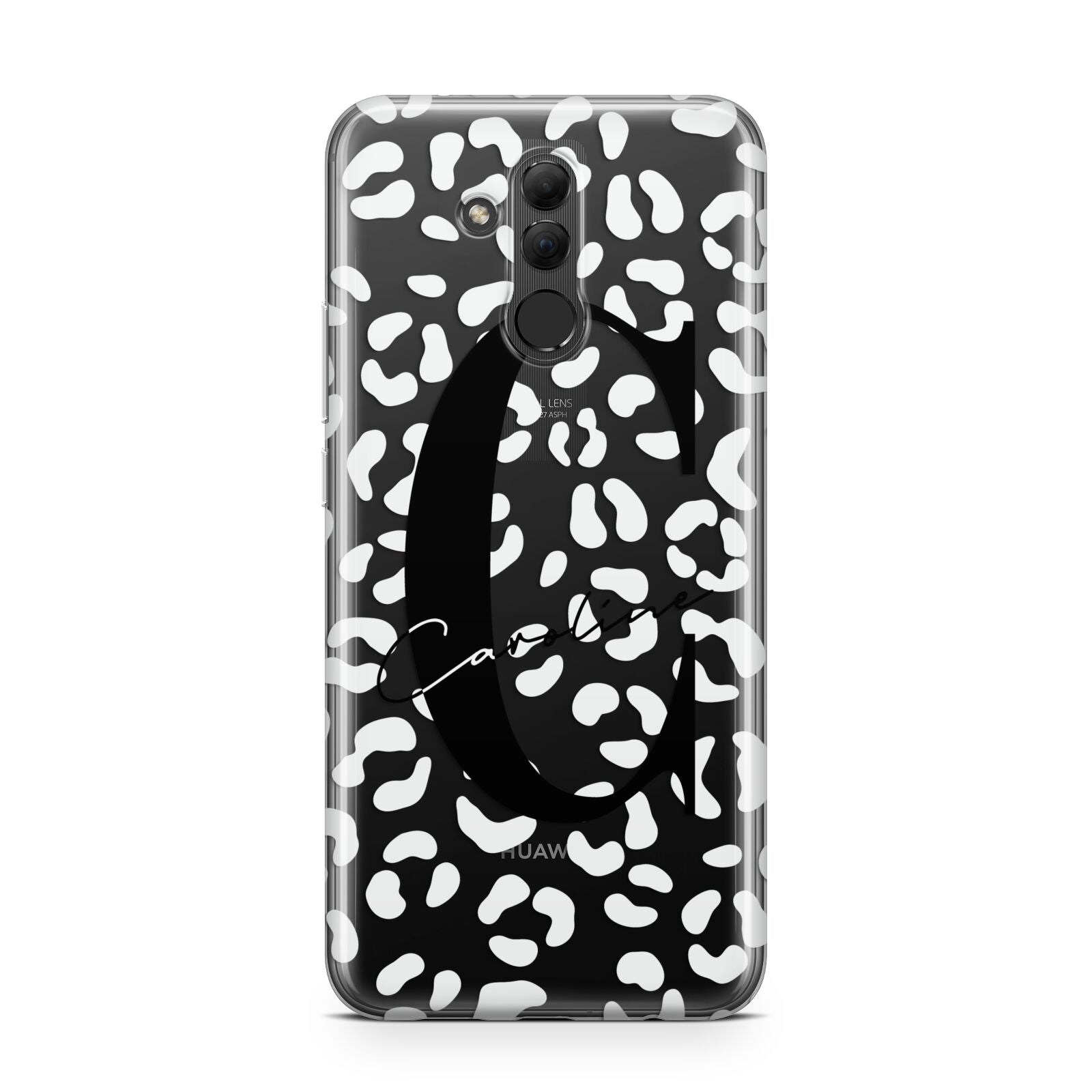 Personalised Leopard Print Clear Huawei Mate 20 Lite