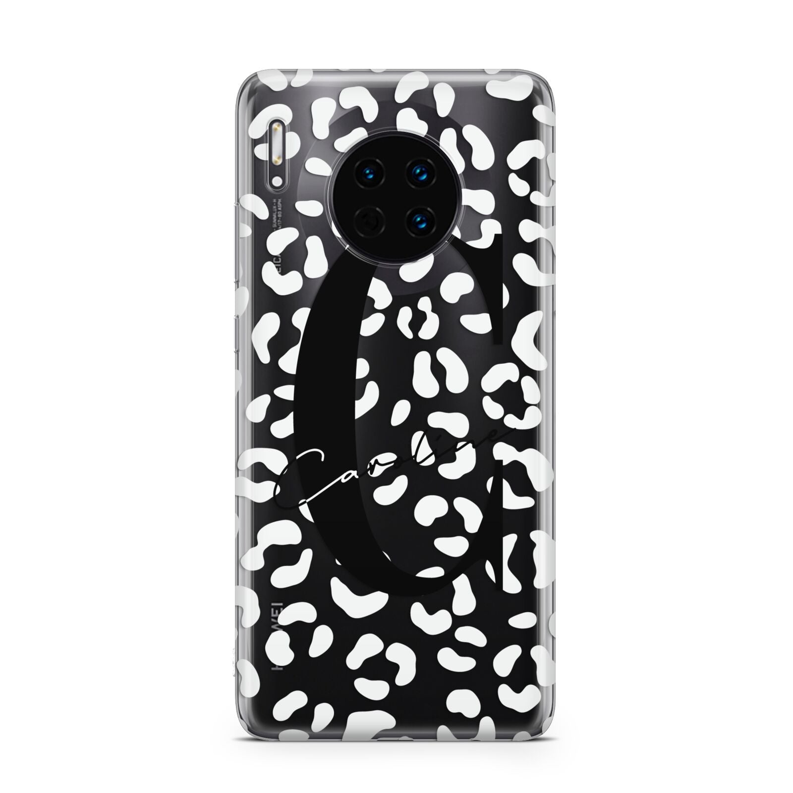 Personalised Leopard Print Clear Huawei Mate 30