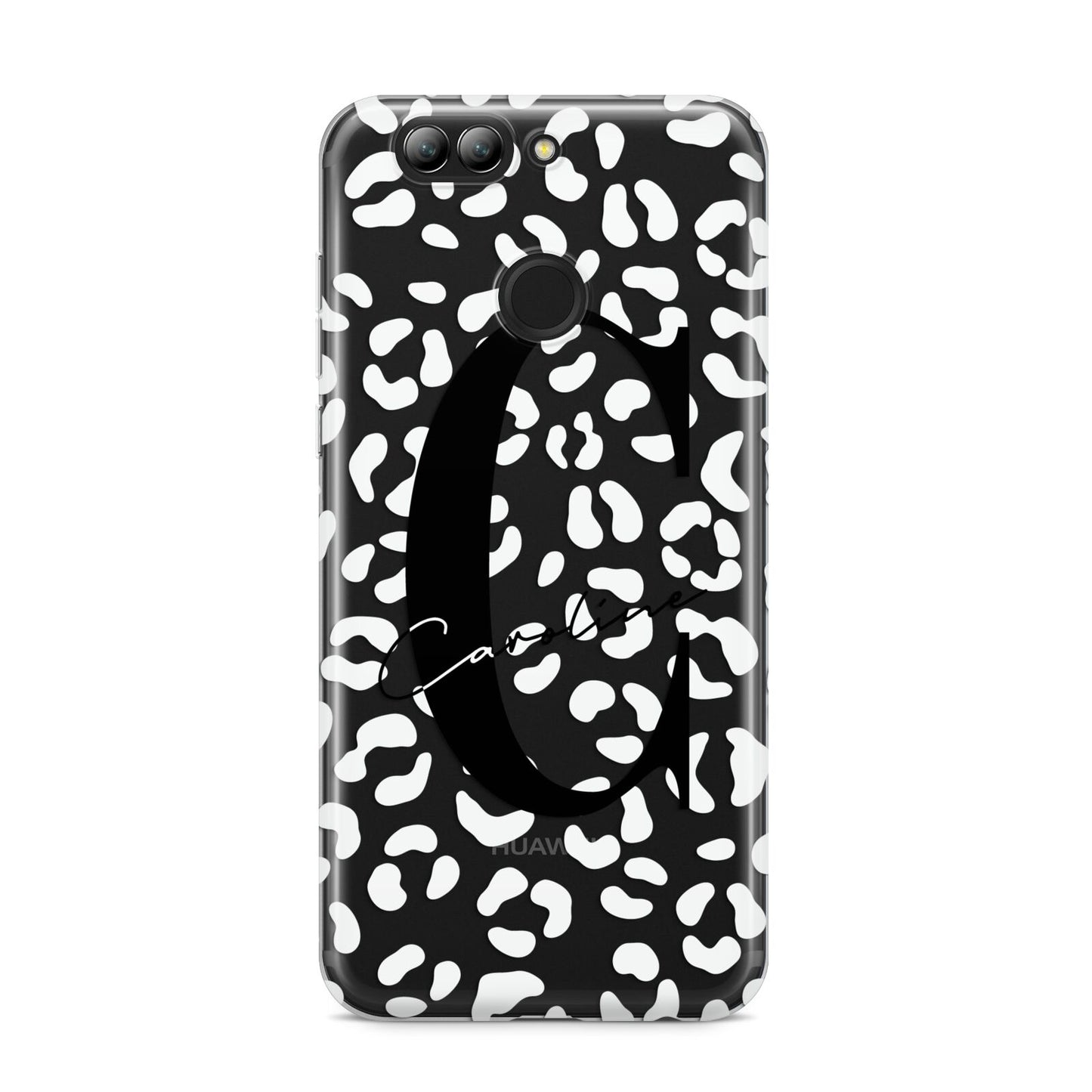 Personalised Leopard Print Clear Huawei Nova 2s Phone Case