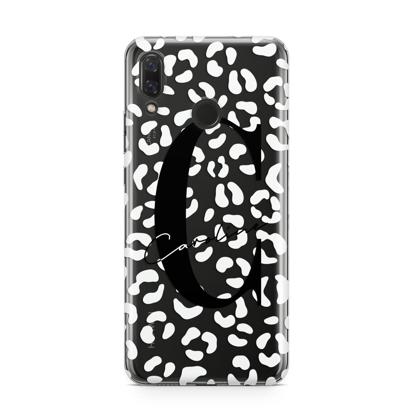 Personalised Leopard Print Clear Huawei Nova 3 Phone Case