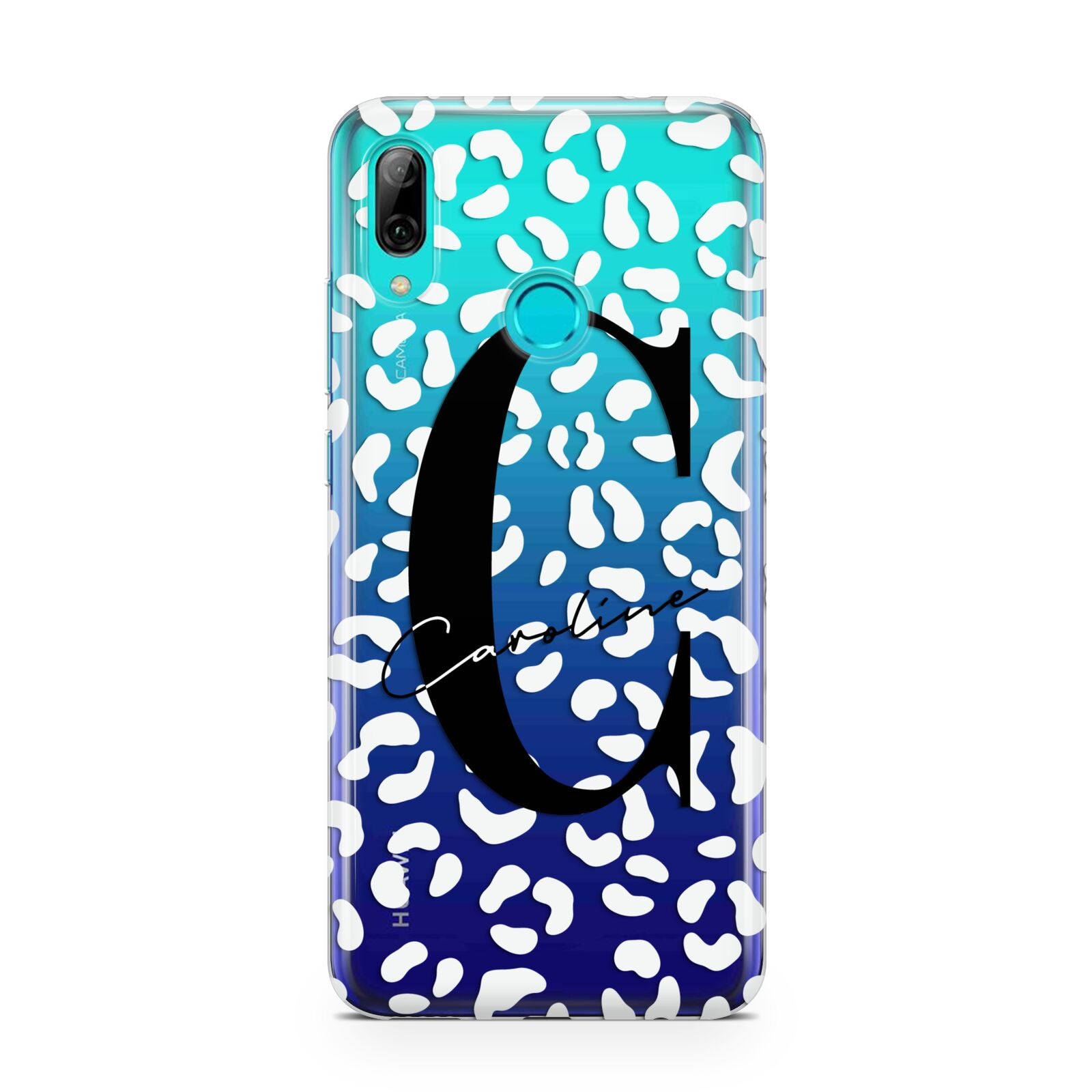 Personalised Leopard Print Clear Huawei P Smart 2019 Case