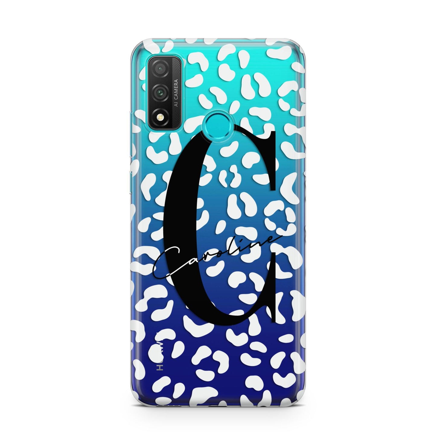 Personalised Leopard Print Clear Huawei P Smart 2020