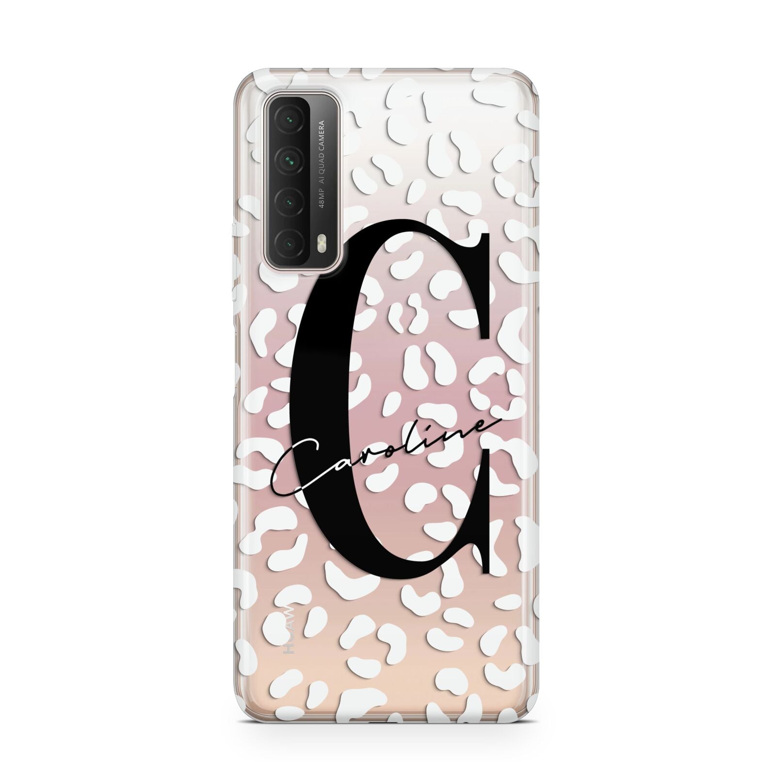 Personalised Leopard Print Clear Huawei P Smart 2021