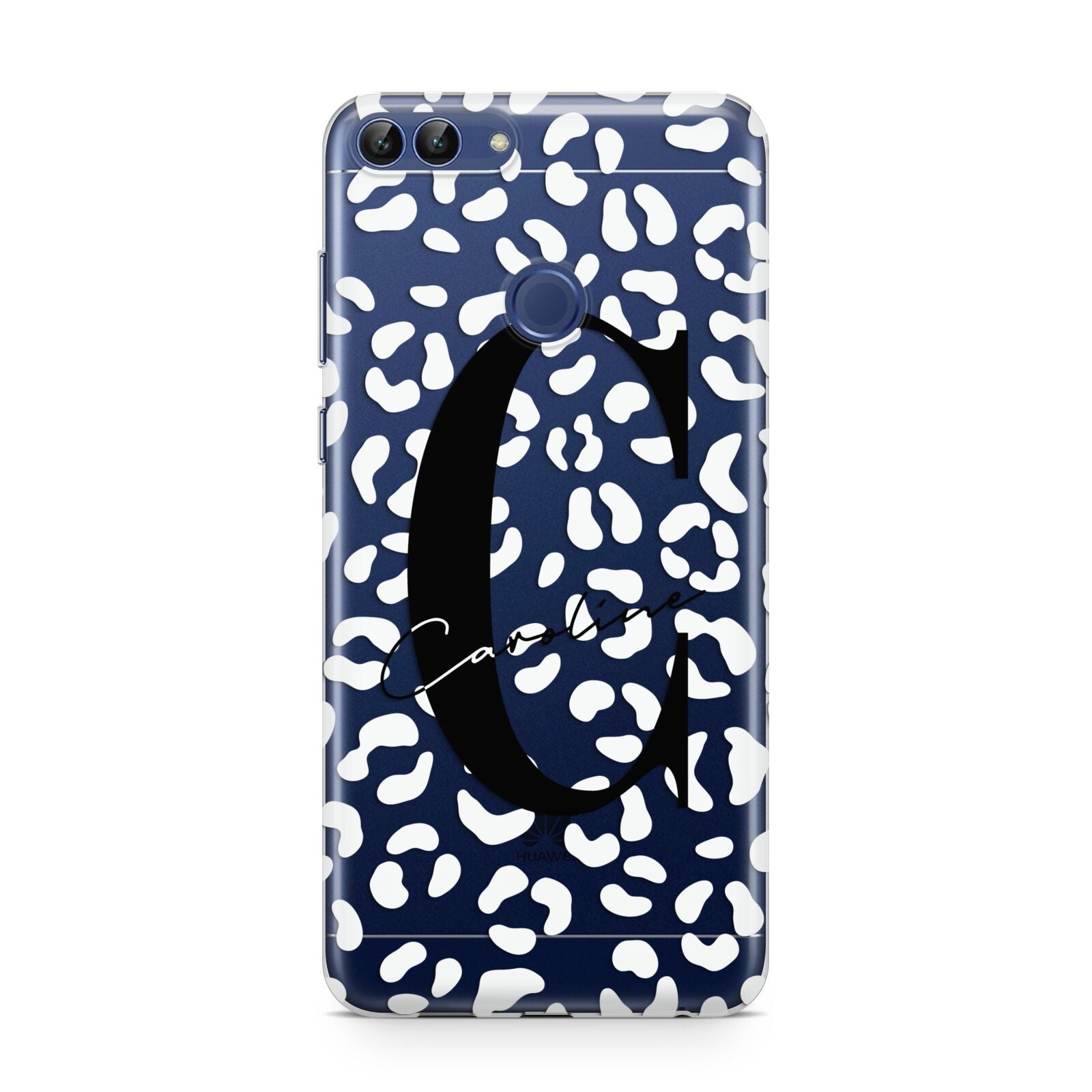 Personalised Leopard Print Clear Huawei P Smart Case