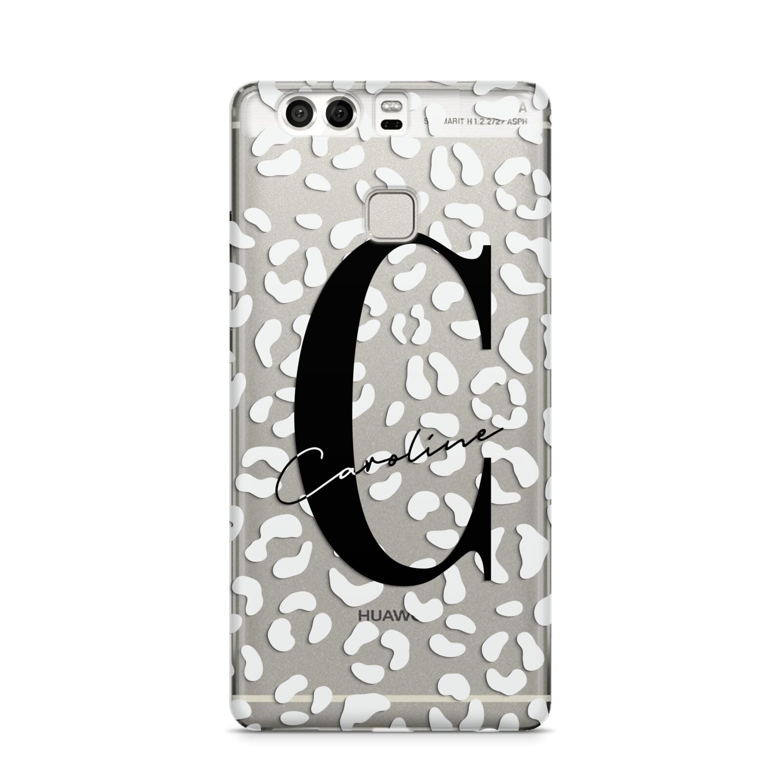 Personalised Leopard Print Clear Huawei P9 Case