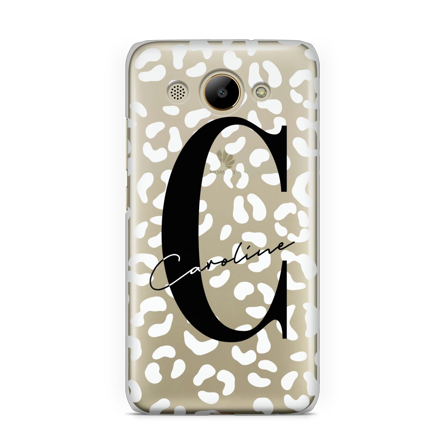 Personalised Leopard Print Clear Huawei Y3 2017