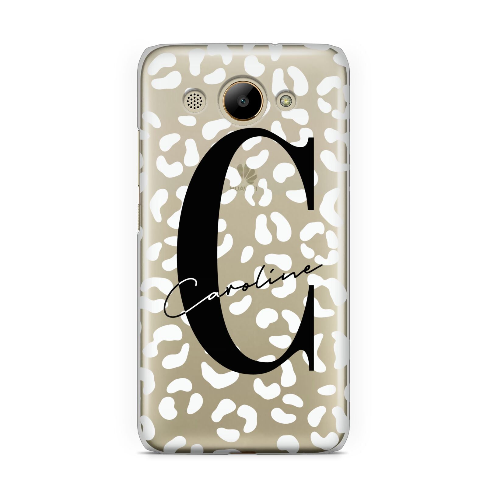 Personalised Leopard Print Clear Huawei Y3 2017