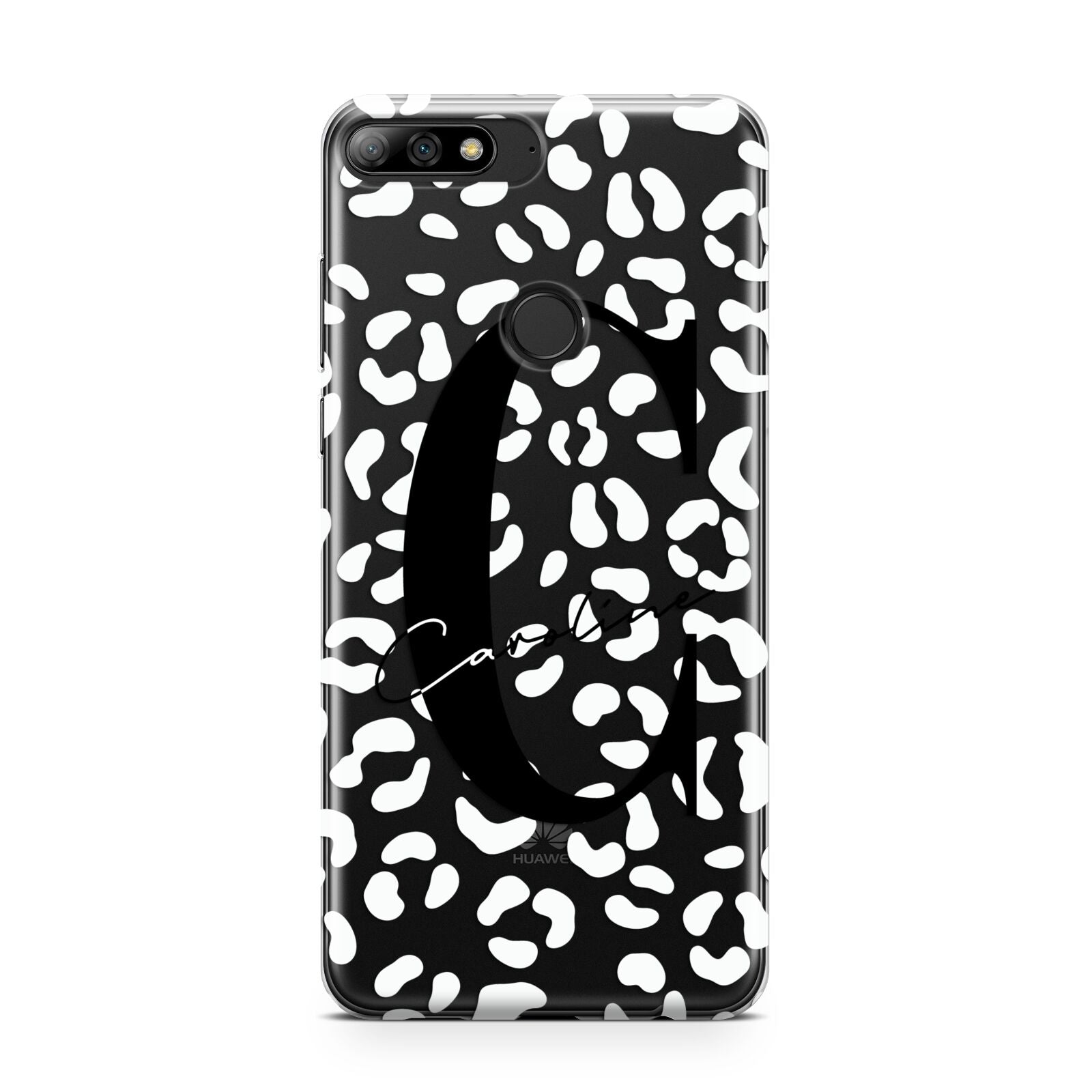 Personalised Leopard Print Clear Huawei Y7 2018