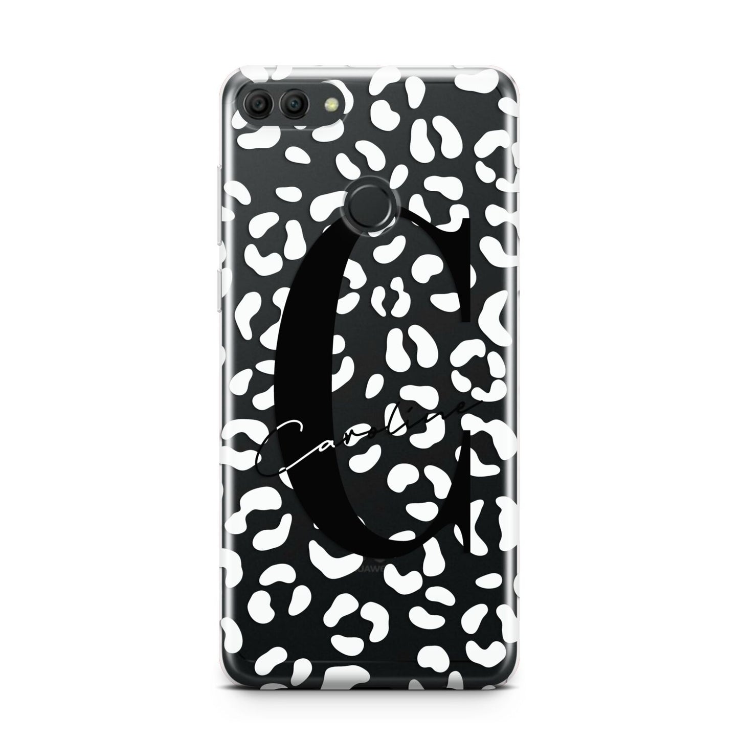 Personalised Leopard Print Clear Huawei Y9 2018