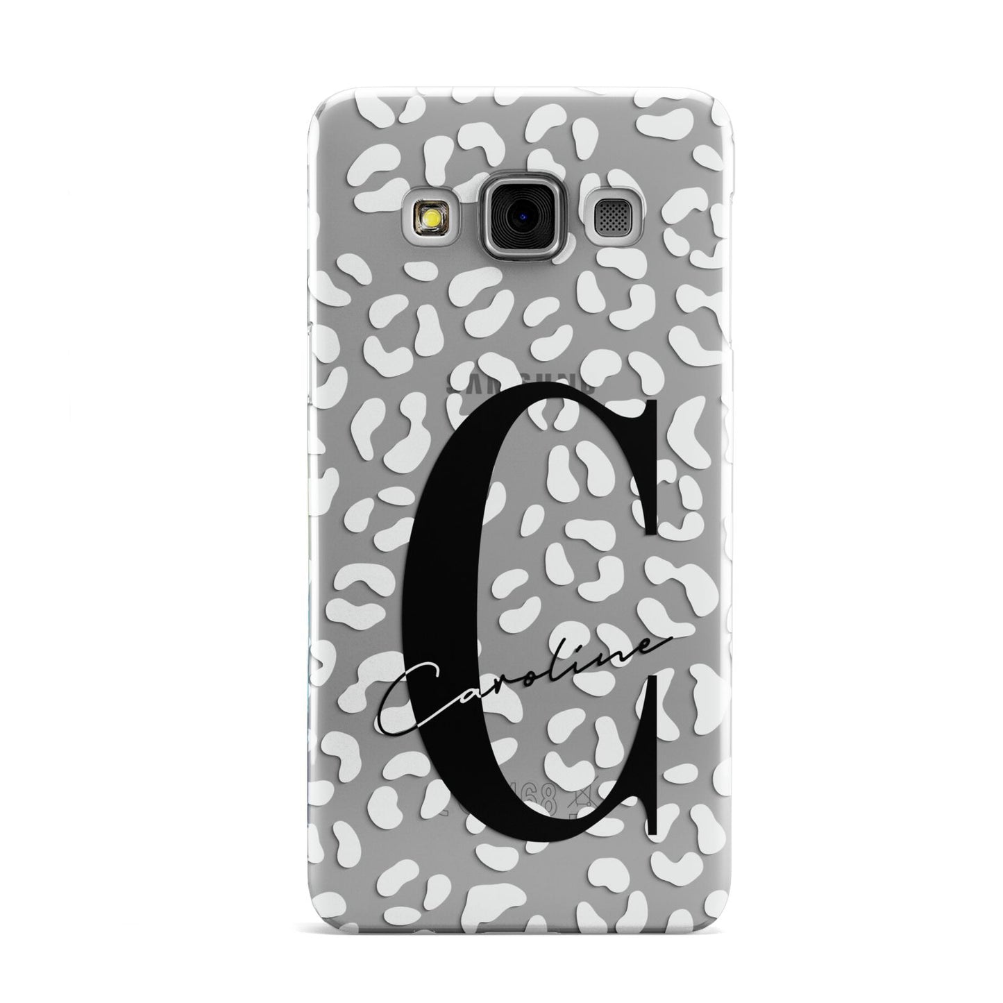 Personalised Leopard Print Clear Samsung Galaxy A3 Case