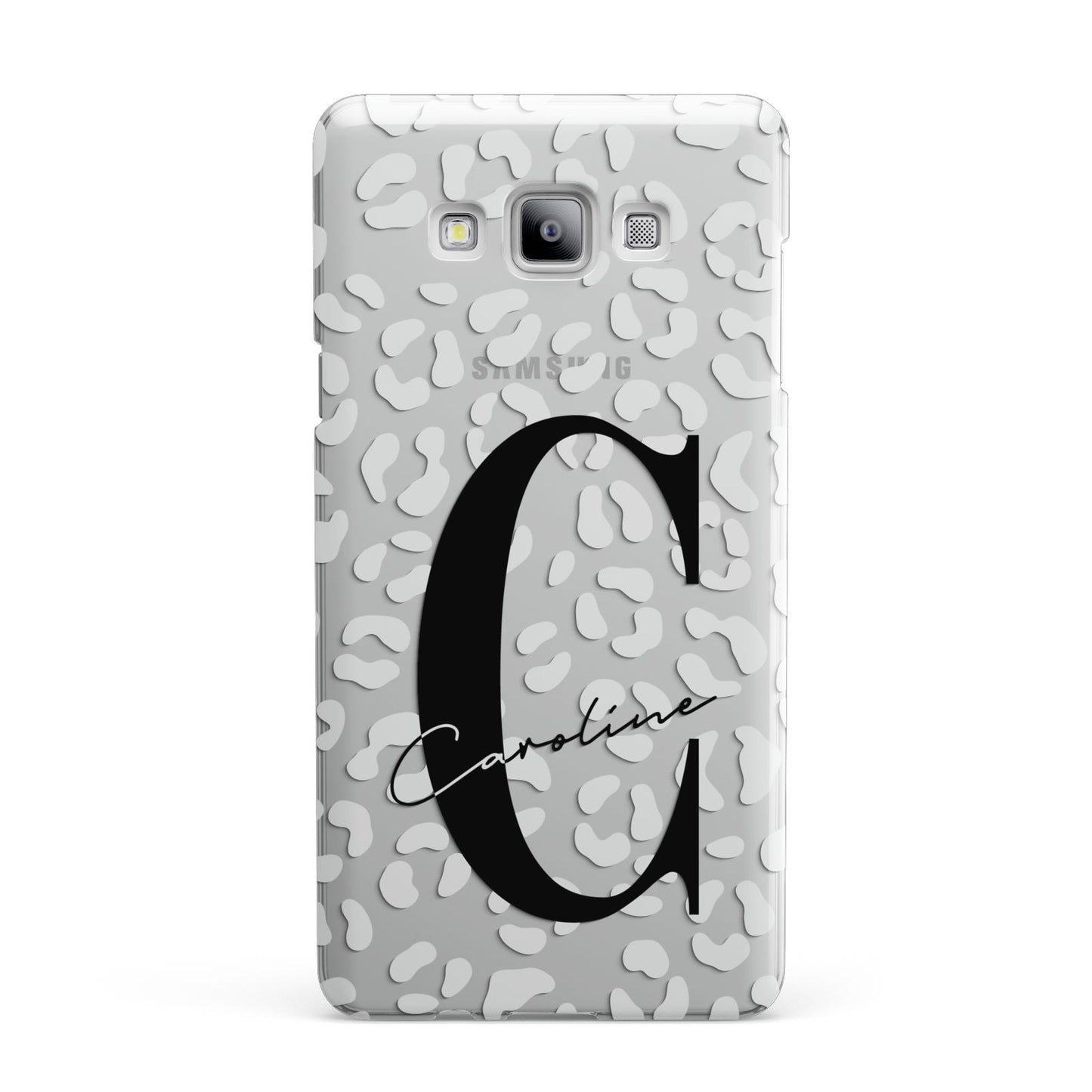 Personalised Leopard Print Clear Samsung Galaxy A7 2015 Case