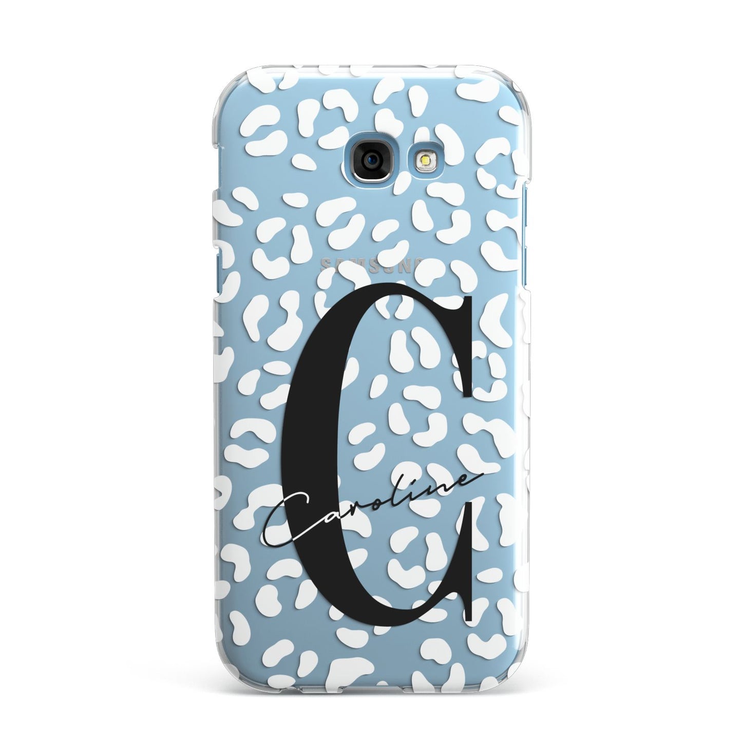 Personalised Leopard Print Clear Samsung Galaxy A7 2017 Case