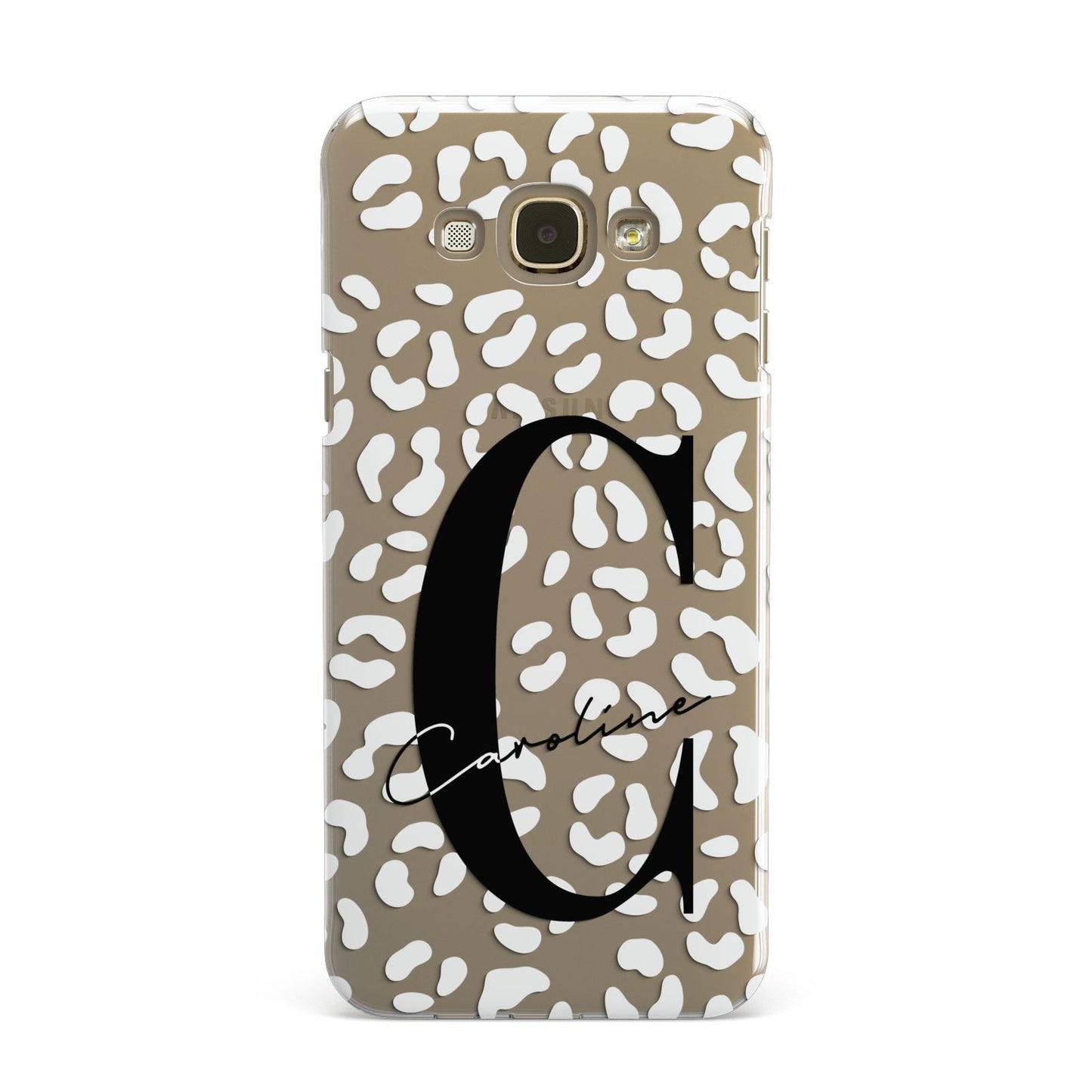 Personalised Leopard Print Clear Samsung Galaxy A8 Case