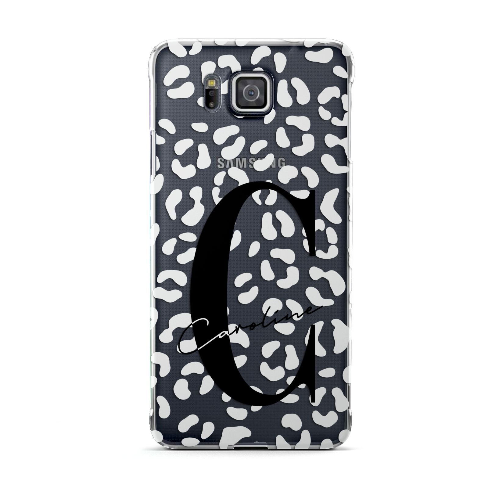 Personalised Leopard Print Clear Samsung Galaxy Alpha Case