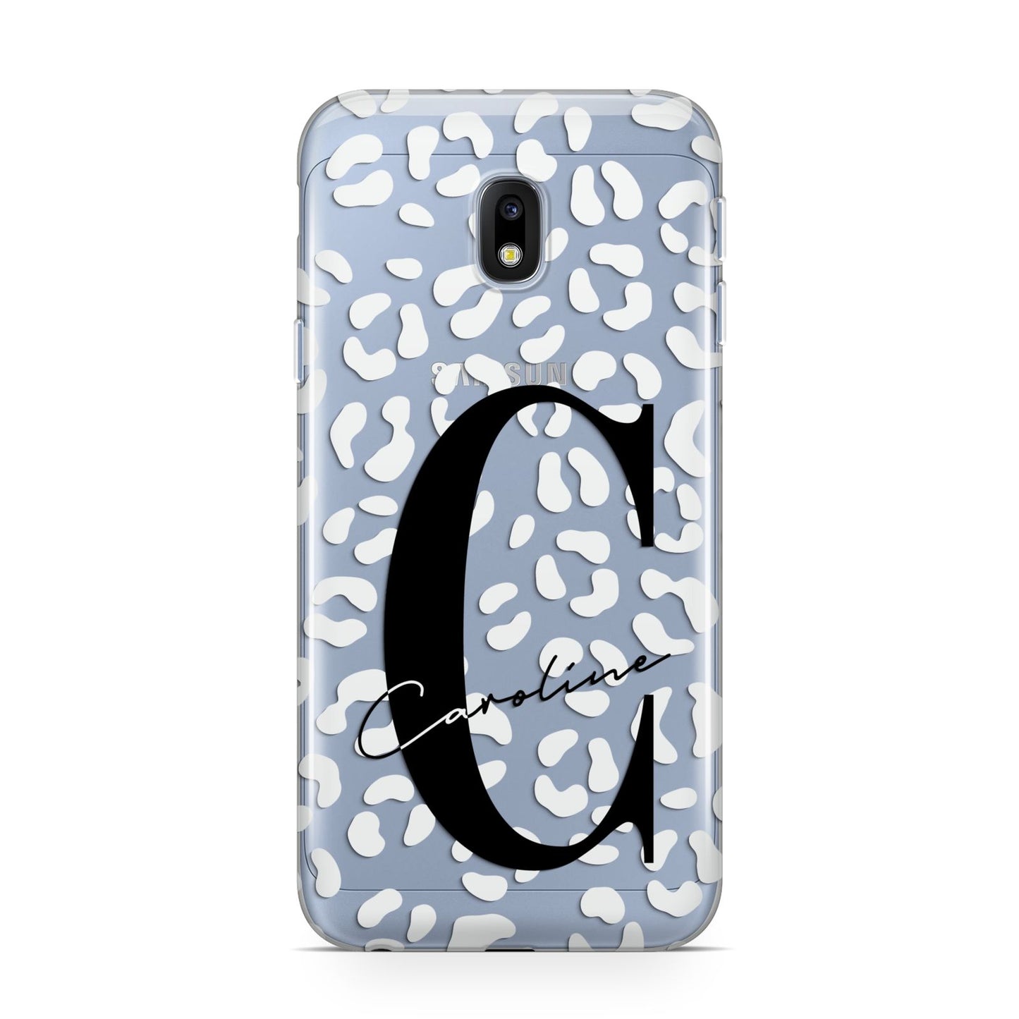 Personalised Leopard Print Clear Samsung Galaxy J3 2017 Case