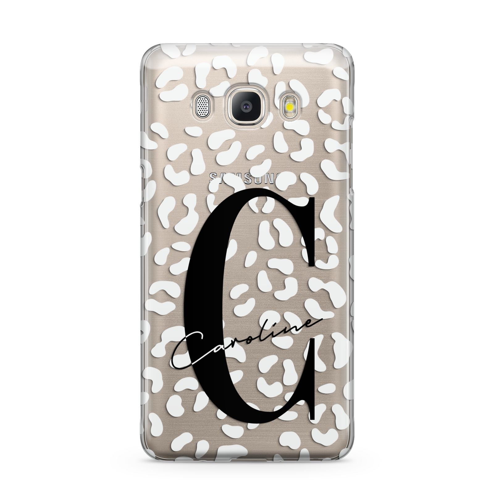 Personalised Leopard Print Clear Samsung Galaxy J5 2016 Case